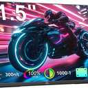 Kenowa 21.5" Large Portable Monitor FHD 1080P IPS 75Hz Frameless USB C HDMI Portable Gaming Monitor, Built in Speakers Stand Travel Second Monitor for Laptop Phone PC Xbox