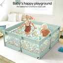 Fodoss Playpen for Babies and Toddlers, Green Playpen for Apartment, Kids Play Pen, Extra Large Baby Play Pen, Big Playard for Infants