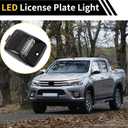 2 Pcs LED License Plate Light Tag Lamp Assembly for Toyota Tundra 2000-2013 for Toyota Tacoma 2005-2015 White Red 6500K Clear Lens