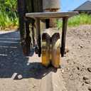 4" Heavy Duty Sliding Gate Rollers Wheels 2 Sets V Groove Slide Wheel Solid 4" Dia 1-3/4" Width Double Bearing 3000 Lbs Capacity with Screws