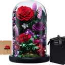 Preserved Roses,Forever Fresh Flowers 7.48in,Gift for Women,Mom,Grandma,Wife,Girlfriend,Sister,and Daughter Perfect for Birthday,Mothers Day,Valentines Day (Mystic Purple2)