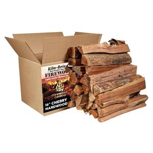 Kiln-Dried PA Cherry – 16” Splits (Approx. 38 lb) – Sweet Smoking Wood for Cooking, Grilling, Wood-Fired Ovens & Campfires – Easy Light, Low Smoke, USA-Sourced