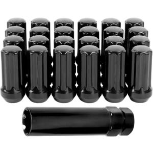 Set of 24, M14X2.0 Lug Nuts 2'' Spline Wheel Lug Nuts Fits 2003-2014 Expedition Navigator 2004-2014 F150, Conical Bulge Seat, Closed End W/ 1 Socket Key