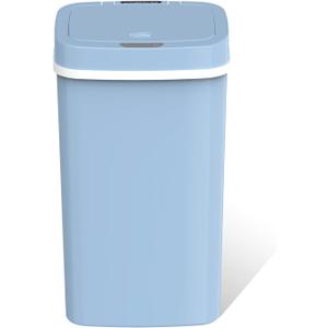 Ninestars NPT-16-1BL Automatic Touchless Motion Sensor Diaper Disposal Trash Can with lid, 4.2 gallon/16 L, Baby Blue Plastic