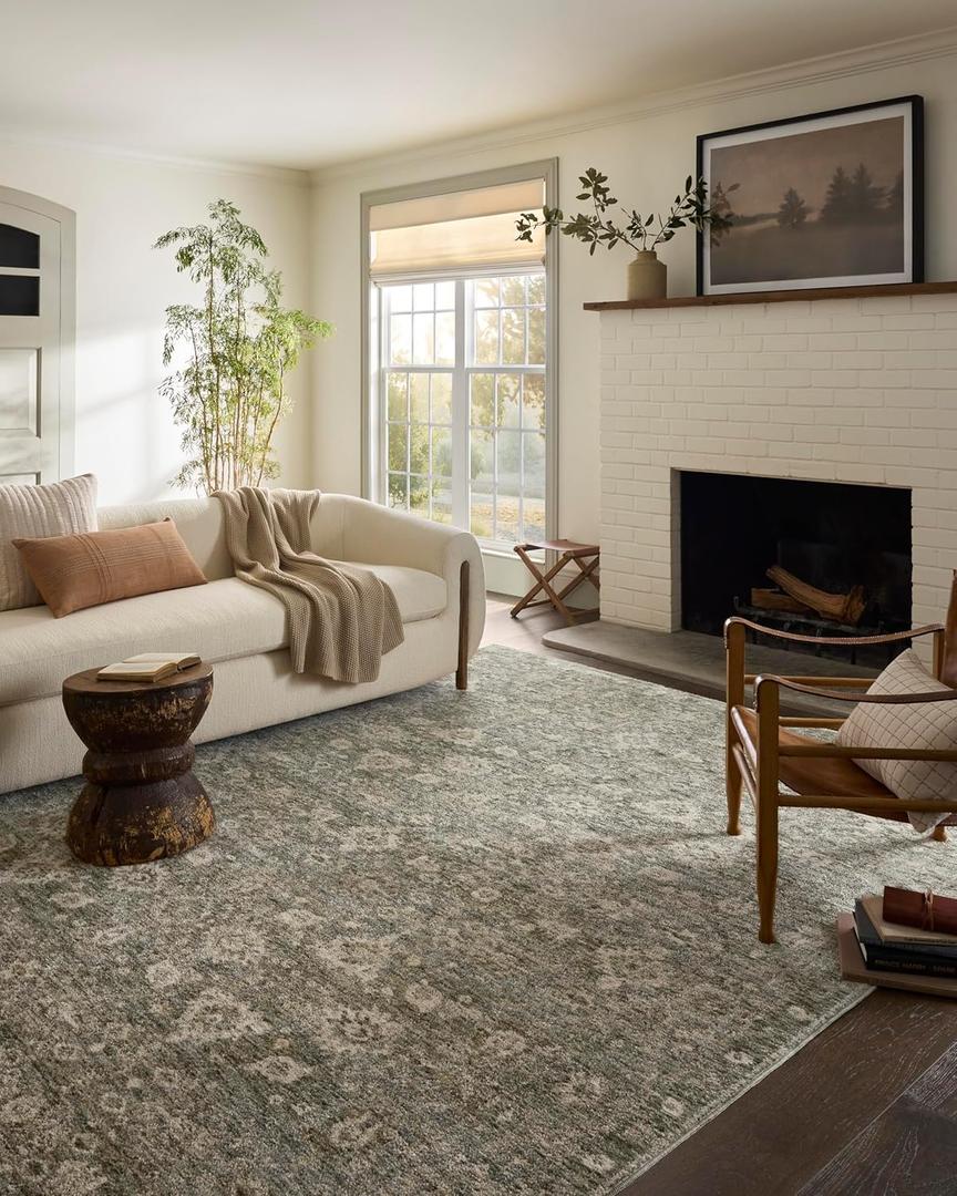 Loloi Magnolia Home by Joanna Gaines Junie Collection JUE-06 Lagoon/Natural 2'-7" x 10'-0", .38 Pile Height, Runner Rug