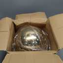 VCUTEKA Gazing Ball, 10" Stainless Steel Mirror Ball Reflective Garden Sphere, Gazing Globe for Home Garden Patio Lawn Outdoor and Indoor Decorative, Golden