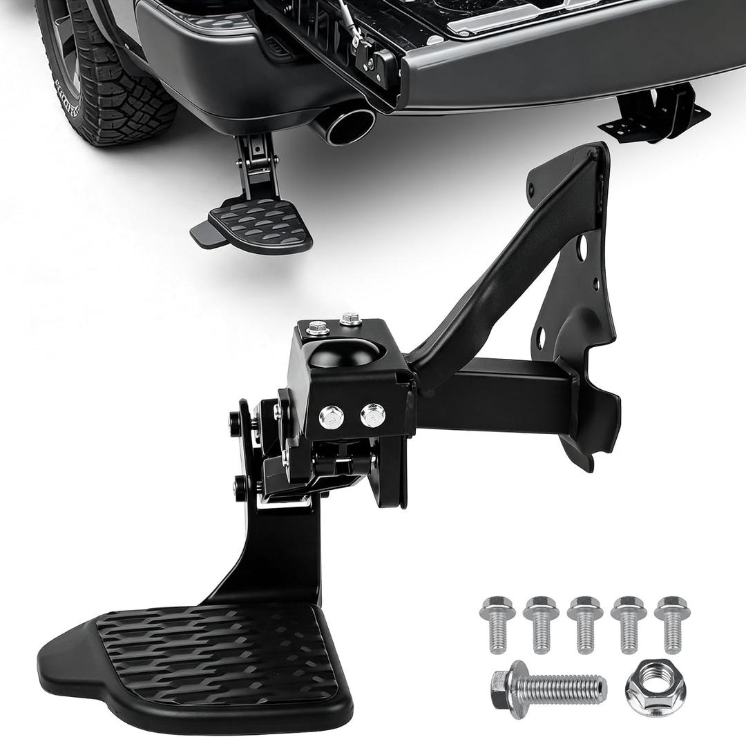 82216597AC Rear Bed Step Retractable Rear Bumper Step Compatible with Dodge Ram 1500 2024 2025 2026, Tailgate Bed Step Rear Folding Step, Replaces 68582251AB 68582251AA 400 LBS Anti-Slip Heavy Duty