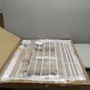 BABELIO 36 Inch Extra Tall Baby Gate with Cat Door, 29-48" Metal Pet Door for Stairs, Doorways, Auto Close, Easy Walk Thru,White