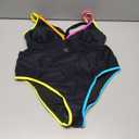 RXRXCOCO Women Tankini Swimsuits Bathing Suits Tummy Control Colorblock V Neck Ruched High Waisted Swimwear Black XL