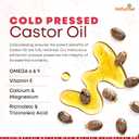 Organic Castor Oil - Organic Cold Pressed Unrefined - Vegan Non GMO Unfiltered Castor Oil Cold Pressed - Support for Eyelash, Eyebrows, Hair Growth, Skin and Face (8 Fl Oz (Pack of 1))