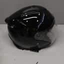 VCAN V88 3/4 Open Face Motorcycle Scooter Helmet ECE & DOT Approved (Large, Gloss Black)