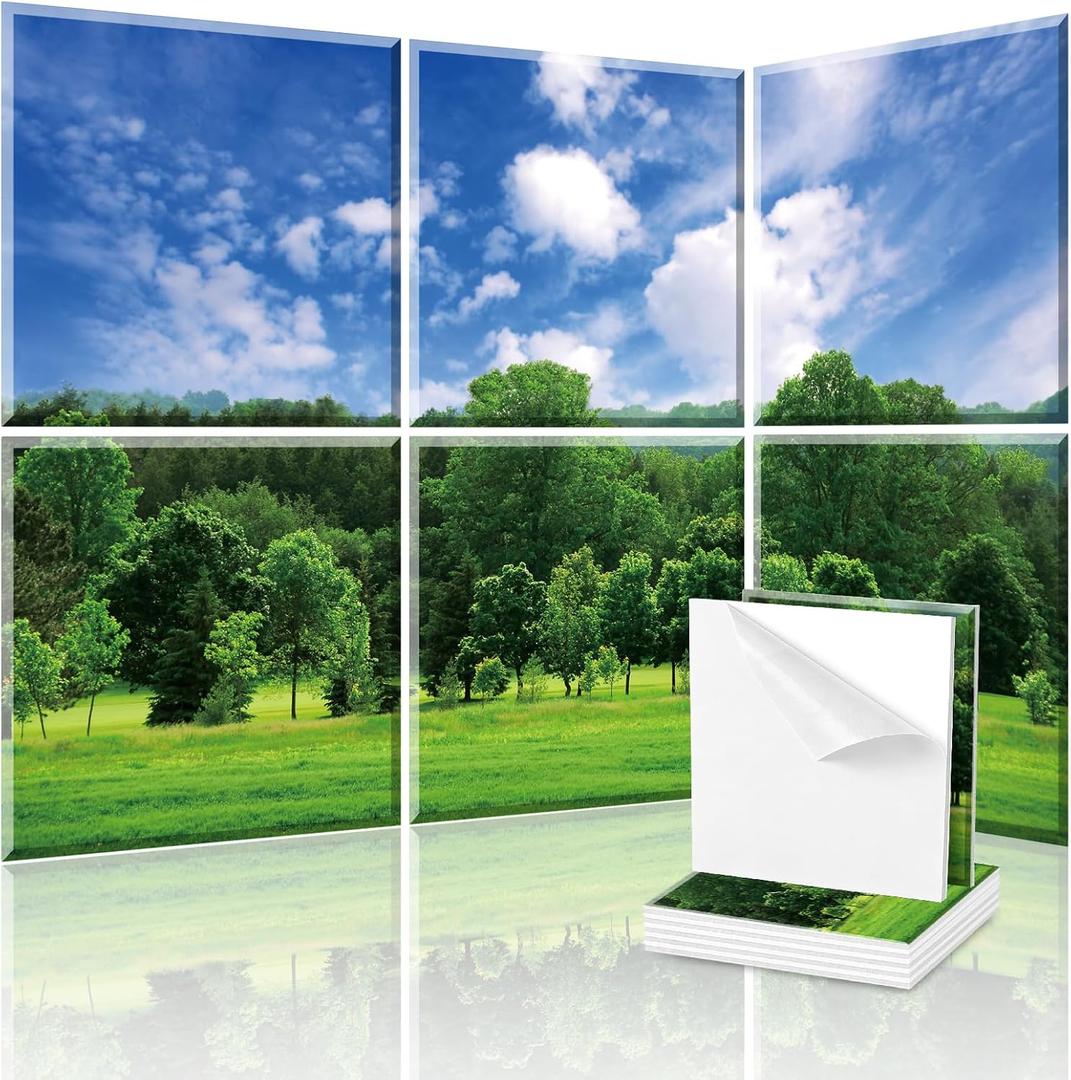 Decorative Acoustic Wall Panels 6 Pack, 72“x48” Art Sound Absorbing Panels, Soundproof Foam Panels for Bedroom, Home Theater, Studio, Office - Green Trees