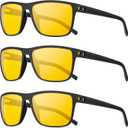 Polarized Sunglasses Men, Mens Sunglasses Polarized UV protection Lightweight Sun Glasses for Driving Fishing Golf (A36-night Vision/Night Vision/Night Vision)