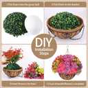 Artificial Hanging Flower for Outdoors, Fake Hanging Basket for Outside,1 Hanging Basket with 13 Pcs Faux Silk Flowers for Porch, Balcony and Patio Decor(Mixed)
