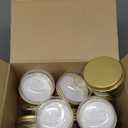 Suclain 50 Pcs 3 oz Canning Jars Mini Mason Jars with Lids Clear Small Canning Containers for Wedding Favors DIY Crafts Shower Favors Herb Jelly,Jams,Spice,for Kitchen Storage(Gold) (Gold)