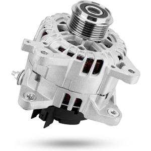 120A High Output Alternator Compatible with Nissan Rogue/Xtrail 2014-2020 L4 2.5L Gas L4 2.0L FHEV Replace# 23100-4BA0A 23100-4BA0B TG12C152 11648N 6-Groove CW Internal Fan & Regulator