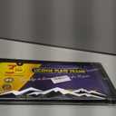 Mountain License Plate Frames- Plastic Black Car Tag Holder Bracket with Screws Caps, 2 Packs 2 Hole, White on Black, Mountain Vinyl Sticker Included