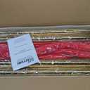 kaiyomi 4Pcs Stanchions with Red Velvet Ropes Set, 5 Feet Velvet Ropes and Posts Poles for Red Carpet Party Decoration and 360 Photo Booth (Golden)