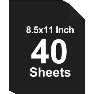40 Sheets Colored Cardstock, 8.5 x 11 Construction Paper, Black Card Stock Paper, Cardstock Printer Paper for Halloween,Mothers Day, Christmas, Wedding Invitations, DIY Cards, Photo, Art and Crafts