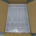 Plastic Organizer Container Box,36 Large Grids Clear Plastic Organizer Box with Adjustable Dividers Craft Organizers (Clear-4pack-144 Grids)