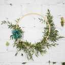 Piusatreo 2-Pack 18 Inch Wooden Bamboo Hoop Rings, Bamboo Floral Wreaths for Macrame Supplies, Dream Catchers, Macrame Wall Hanging & Craft Projects (2Pcs, 18inch)