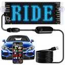 Light Sign for Car, 6.7''x2.7'' Programmable Flexible LED Matrix Panel, Bluetooth APP Control Custom Text Pattern Animation Scrolling LED Display for Car Windshield