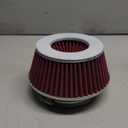 Universal Clamp-On Air Filter Fits 3 In /3.5 In /4 In Three Different Size, Height: 2.625 In, Base 6 In, Top 4.75 In, High Flow Round Tapered Washable For Car and Motorcycle