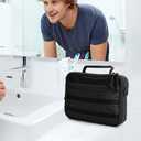 SMONT Tactical Toiletry Bag for Men, 9.5" Hanging Dopp Kit Shaving Hygiene Bag for Traveling Bathroom