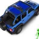 Alien Sunshade Jeep Wrangler JLU Blue (2018-2023) Front & Rear Mesh Sun Shade for JL Unlimited, Blocks UV, Wind, Noise, Jeep Gifts, Bikini JLkini Top Cover for Sport, Sport S, Sahara, Rubicon