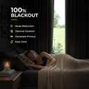 INOVADAY Total Blackout Curtains for Bedroom, Black Out Curtains 84 Inch Long, Clip Rings Linen Blackout Drapes, Thermal Insulated Room Darkening for Living Room, 2 Panels - Beige,W50xL84
