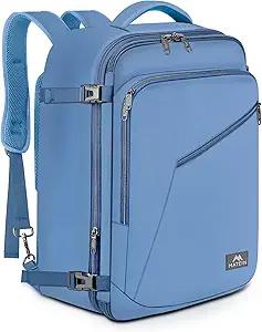 MATEIN Carry on Backpack, Extra Large 40L Travel Laptop Backpack Airplane Approved Weekender Bag for 17 Inch Computer, Water Resistant Overnight Luggage Daypack Business Anti-Theft Travel Bag, Blue