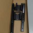 10 Inch E Track Shelf Brackets - E-Track Folding Bracket Etrack Accessories for DIY Collapsible Shelves Hinge Table Workbench in Enclosed Trailer, Garage, Van and Truck - Heavy Duty Metal Black 2 Pcs