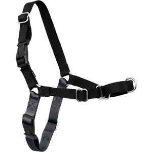PetSafe Easy Walk Harness for Dogs - Pull-Free Walks - Patented Martingale Loop Design - Front Chest Leash Attachment - Comfort Straps - Breathable Harness Design - Large, Charcoal/Black