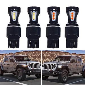 J-eep Gladiator Switchback LED Turn Signal Lights Lamp Bulbs and Parking DRL Kit for 2020 JT Gladiator Rubicon Overland