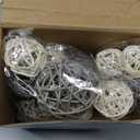 Patelai 36 Pcs Wicker Rattan Balls Decorative Balls for Vase Centerpiece Bowls Orbs Filler for Home Decor,4 Sizes(White, Dark Gray, Brown, Black)