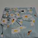 Daisy Decor Outdoor Farmhouse Pillowcase Summer Floral Pillow Covers 17x17 Inch Blue Pale Yellow Welcome Summer Decorative Throw Pillow Cover for Indoor Home Sofa Couch Bedroom