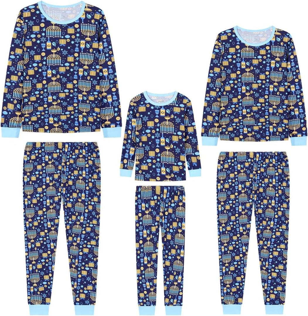 Joyond Family Pajamas For Christmas Halloween Thankgiving Hanukkah 100% Cotton Matching Family Xmas Pjs For Women Men Kids (XL)