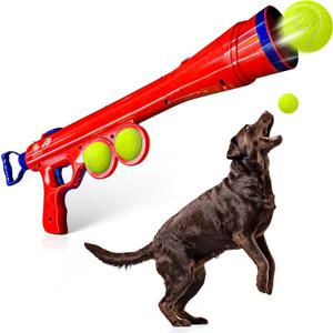 American Kennel Club Dog Ball Launcher, Tennis Ball Thrower for Dogs, Interactive Fetch Toy, Hands-Free Pickup, Launches 40-50+ ft, Includes Ball & Strap, Promotes Active Play & Exercise, Large