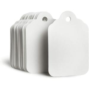 GILLRAJ Unstrung Marking Blank White Price Tags Size 1.93"x 1.25" (49mm x 32mm) Pack of 1000 Paper Clothing Hang Tags Without String, Use with Tagging Gun for Jewelry Gift Clothes Garage Yard Sale