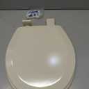 Angol Shiold Slow Close Wood Toilet Seat（Biscuit, Round 16.5''）