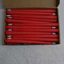Macarrie 24 Packs Flameless Taper Candles Battery Operated Fake 11 Inch Long Candle Light LED Flameless Candlesticks Flickering Tapered for Wedding, Halloween, Christmas(Red)