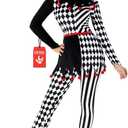 Morph Jester Costume Women, Circus Costume Woman, Jester Costumes Womens Clown Outfits, Halloween Costumes for Women Adult (Small)