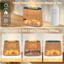 Fireplace Flame Diffuser & Himalayan Salt Lamp, 8 Colors Aromatherapy Diffuser Cool Mist Humidifier with Timer Auto Off Function for Home, Bedroom, Offie,Yoga