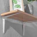 Shelf Bracket 1210 in, 10 PCS White Shelving Brackets, L Brackets for Shelves Shelf Install, Bookshelf, Garden Boards