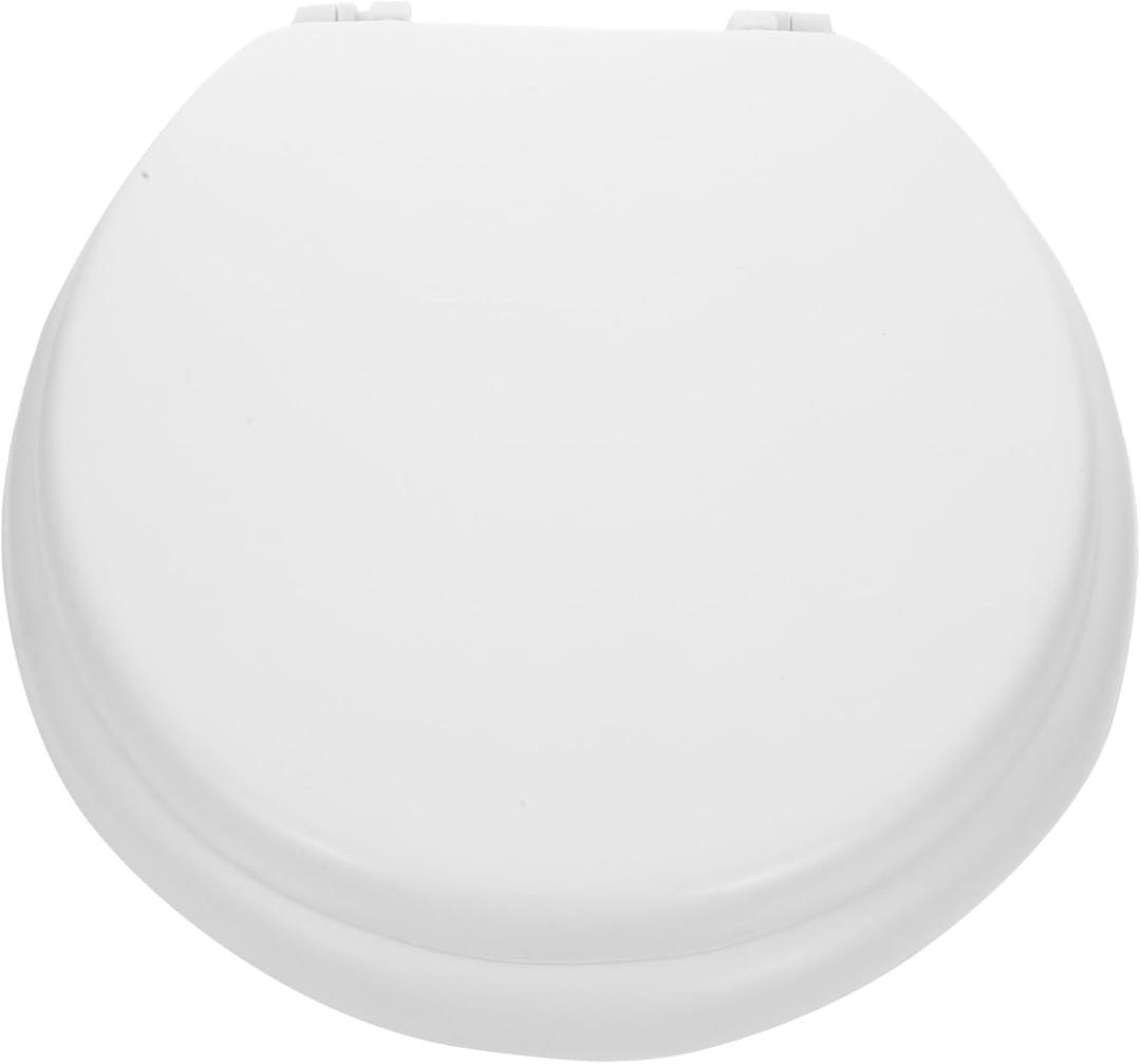 DOITOOL Soft Foam Toilet Seat Padded for Comfort Elongated Heavy Person Friendly Bathroom Accessory