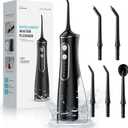 Water Flosser for Teeth Cordless: 300ML Cordless Oral Irrigator with DIY Pressure for Braces and Family, 4 Modes & 5 Jet Tips, 30-Day Battery, IPX7 Waterproof Dental Flosser for Daily Oral Care Travel