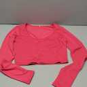 Long Sleeve Crop Tops for Women, Size L