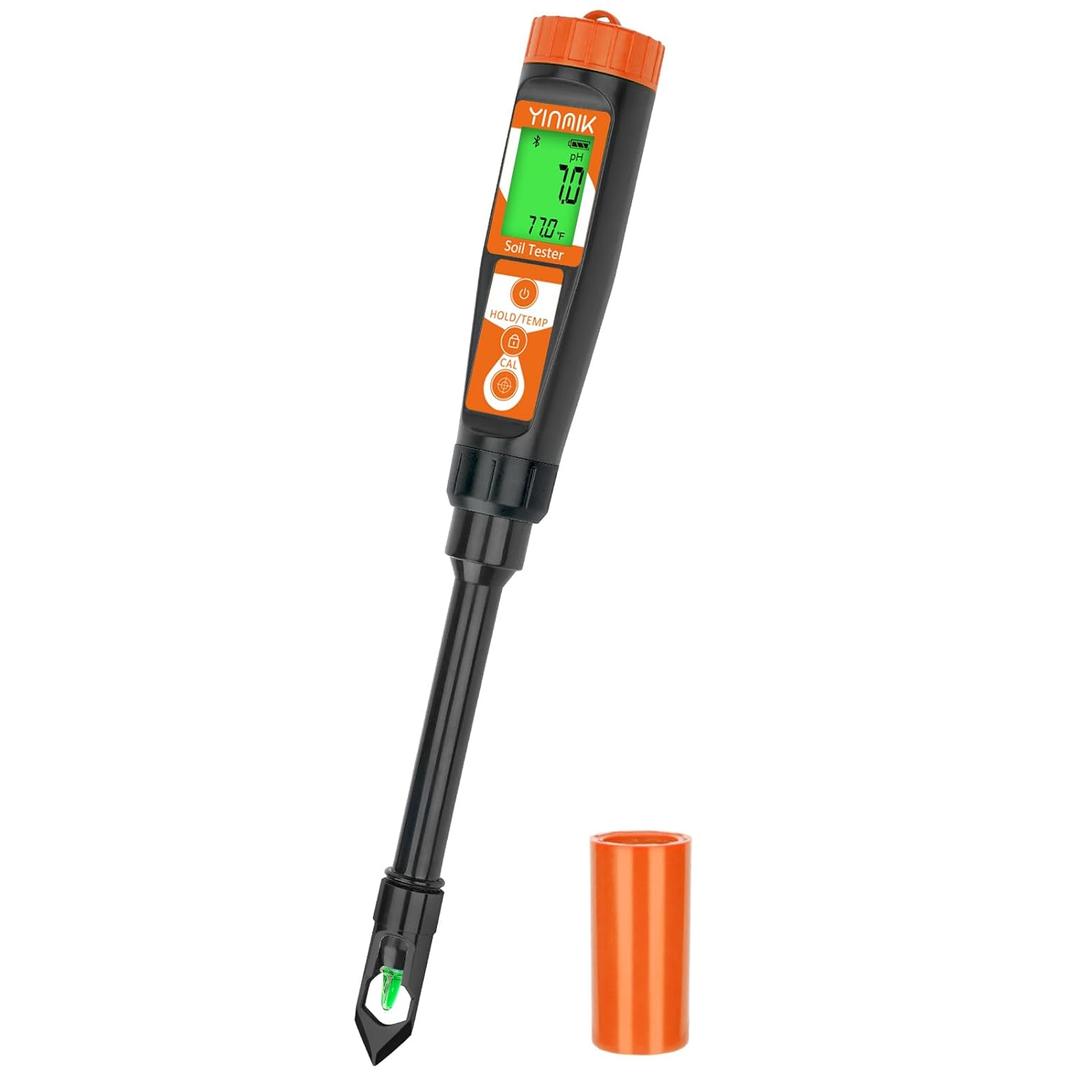 Digital pH Meter for Soil, Soil pH Tester for Potted Plants, Professional pH Reader for Soil and Water, Electronic Soil pH Test Kit for Garden, Lawn, Greenhouse, Indoor & Outdoor, Farming, Yard Use