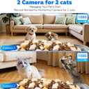 TYM Automatic Cat Feeder with 2 Camera for 2 Cats, 7L Dog Food Dispenser with Night Vision 2K 4MP, 5G WiFi Dual Auto Cat Feeder with Smart App for Multiple Cats & Small Dogs, Detachable for Clean