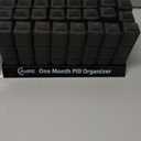CAidRE Monthly Pill Organizer 3 Times A Day, One Month Pill Box Organizer Morning-Noon-Night, 31 Day Pill Organizer with 32 Daily Compartments for Fish Oil, Vitamins, Supplements and Medications,Black